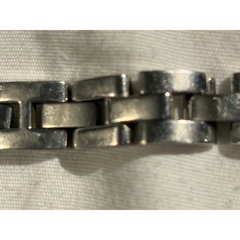 Fossil F2 Womens Silver Tone Blue Dial Rectangle Bracelet Wrist‎ Watch ES-9387